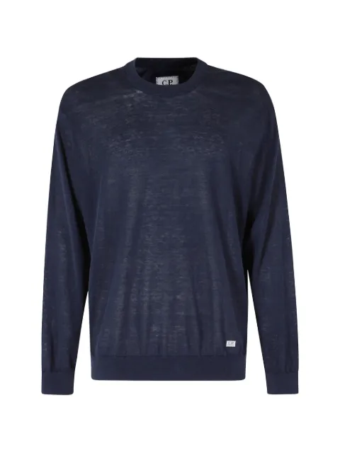 C.P. Company fine-knit raglan-sleeve sweater Blue 20CMKN124A110307A