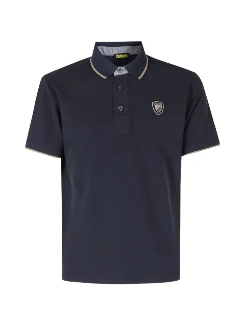 Blauer logo-patch tipped polo shirt Blue 26SBLUT02288007479098