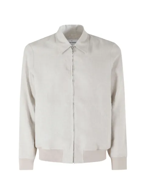 Gran Sasso zip-up ribbed-trim jacket Neutrals 7811257806098