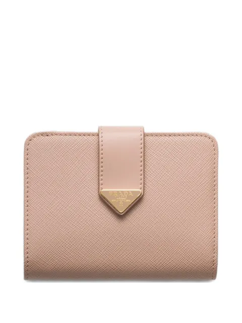 Prada small Saffiano and smooth leather wallet Pink 1ML0182DYG