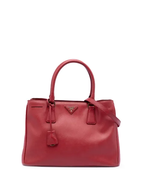 Prada Pre-Owned 2010-2025 Medium Saffiano Lux Galleria satchel Red F7AEFXPPVS5CMV1X