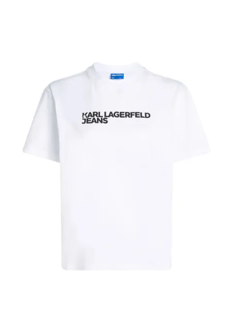 Karl Lagerfeld Jeans logo-print short-sleeve T-shirt White A1W17005100