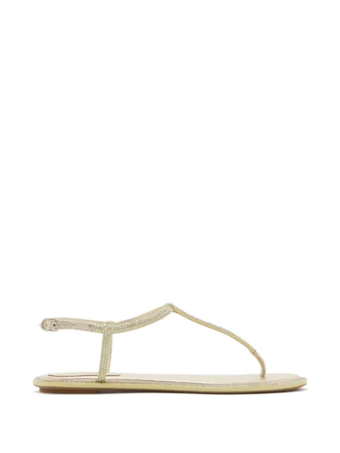 René Caovilla Diana crystal-embellished leather sandals Gold C11574010R001Y379