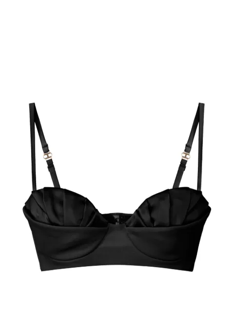 Elisabetta Franchi bra in lightweight crêpe and satin fabric Black RG01562E2