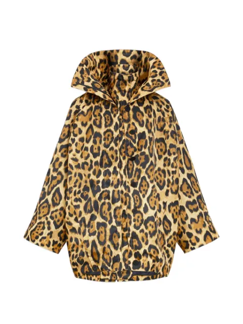 Alaïa leopard-print oversized jacket Neutrals AA9M1160W171C