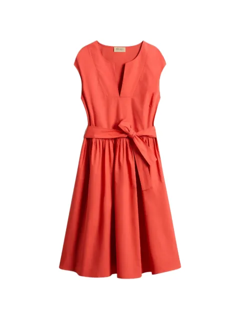 Woolrich belted cotton-poplin dress Red CFWWDR2028FRUT3944