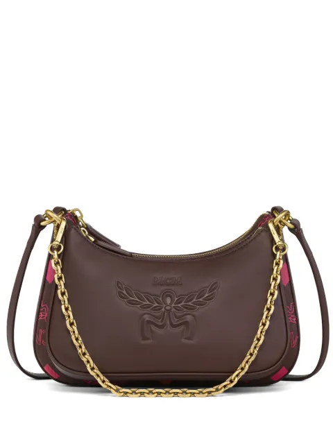 MCM small Aren Duo Maxi Visetos shoulder bag Brown MWHGATA014B001