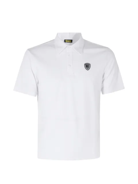 Blauer Kemp logo-patch polo shirt White 26SBLUT02064006526098