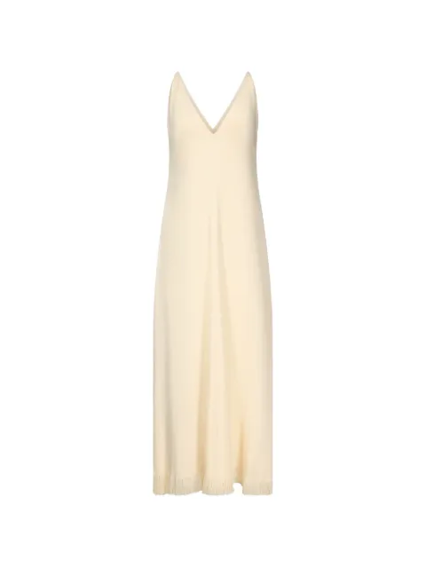 FFORME Heloise fringed maxi dress Neutrals FF00628VI2606