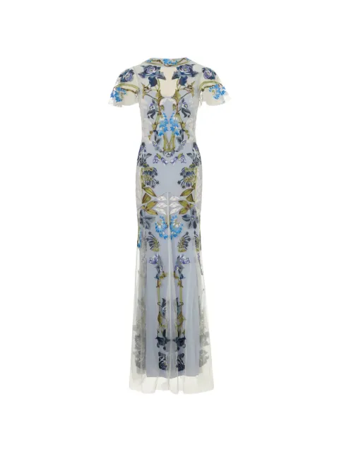 Temperley London Lucille embroidered dress Blue 00COLCL54114