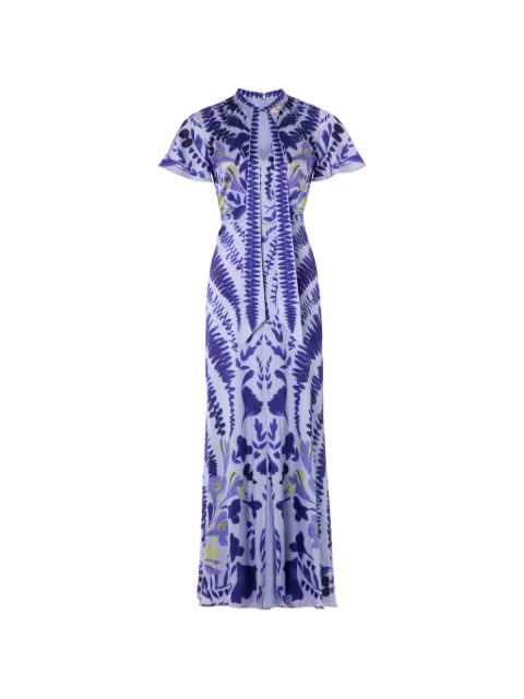 Temperley London Ivy silk dress Blue 26UIVY52802A