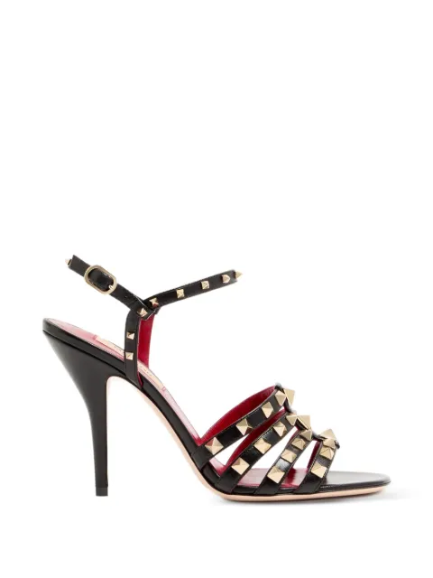 Valentino Garavani Rockstud kidskin sandal 100mm Black WS0PV5JDW