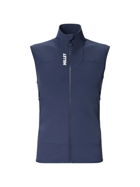 Pascal Millet Kamet logo-print sleeveless gilet Blue MIV10779