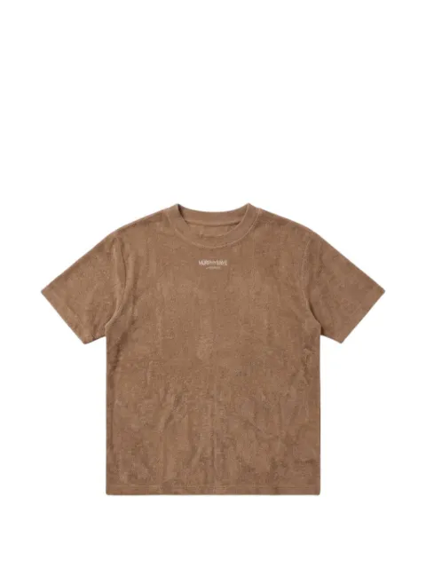 Murphy&Nye towelling logo-print T-shirt Brown T61101JE9549