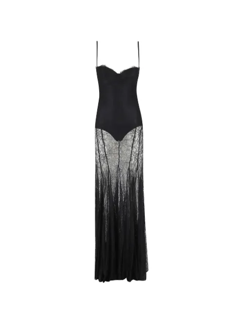Elisabetta Franchi Red Carpet dress in floral lace Black ABR0862E2