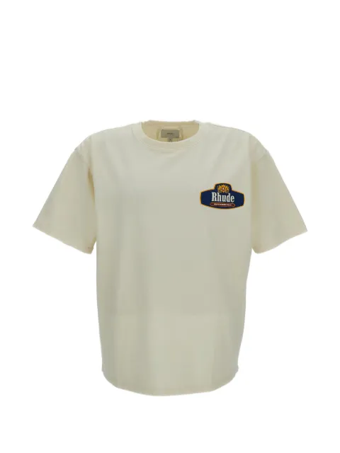 RHUDE logo-print short-sleeve T-shirt White RHSS26TT040126190