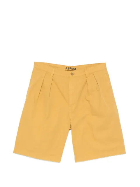 ASPESI pleated-detail shorts Yellow CQ25G178