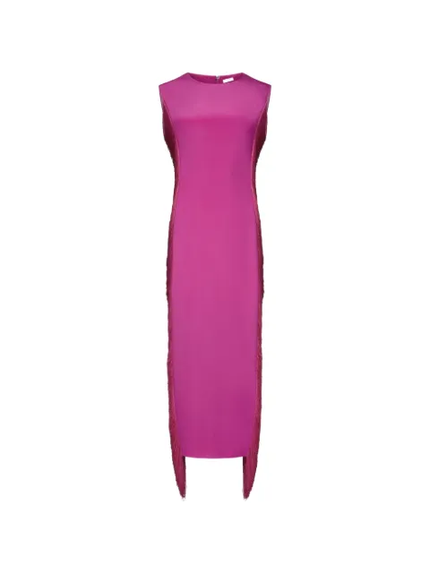 FFORME Bianca fringe-detail maxi dress Pink FF00639SI2515