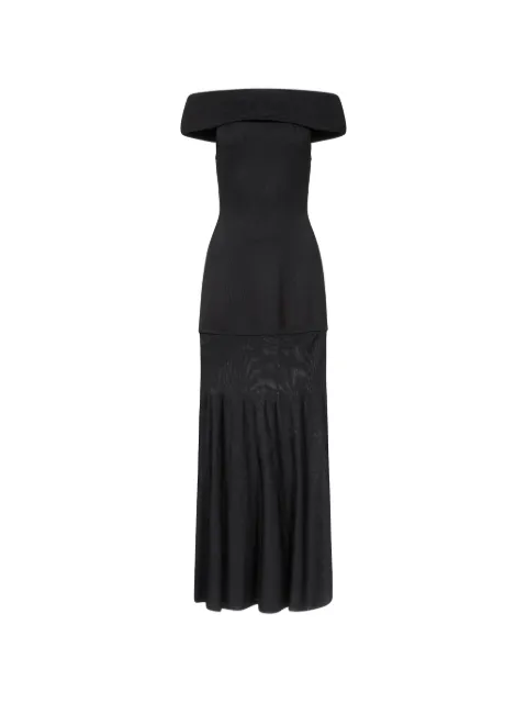 FFORME Rosina off-the-shoulder maxi dress Black FF00637KN2607