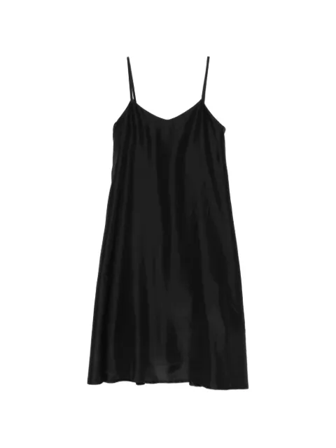 A Tentative Atelier satin-finish A-line dress Black A1919735