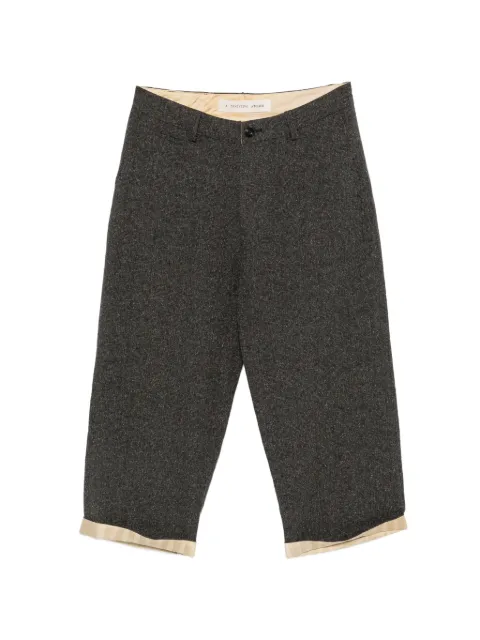 A Tentative Atelier check-pattern buckle-detail trousers Brown MA2626603S