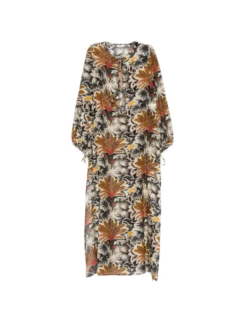 Anjuna floral-print cotton beach dress Neutrals CHARLOTTE