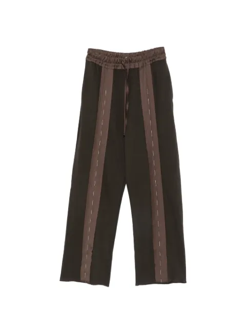 SONIA CARRASCO contrast-panel drawstring trousers Brown BTSS26020704