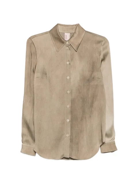 Antonio Marras pointed-collar long-sleeved shirt Brown MCAM878