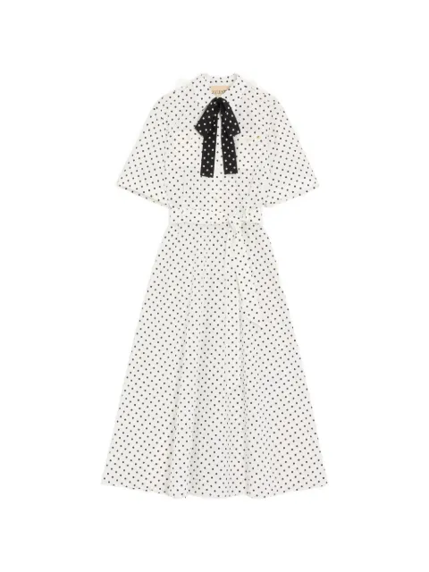 Valentino Garavani poplin Plusdepois print midi dress White BVAKY1ACJ