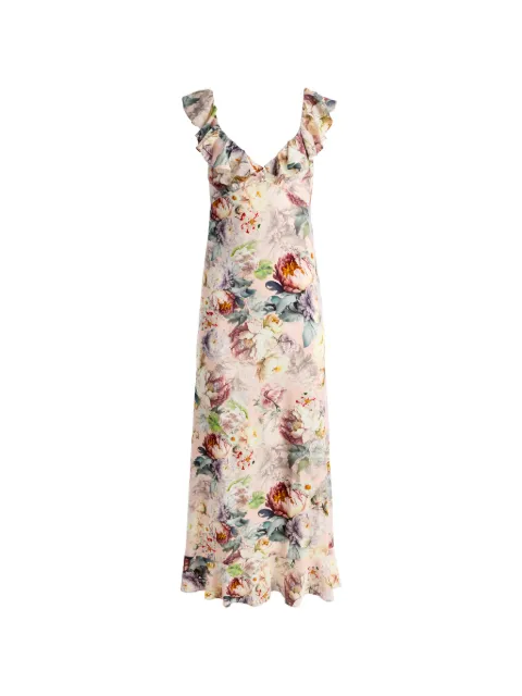 alice + olivia Gemma floral-pattern midi dress Pink CC604P66530