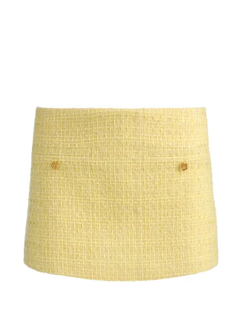 alice + olivia Mace button-embellishment shorts Yellow CC604W24604