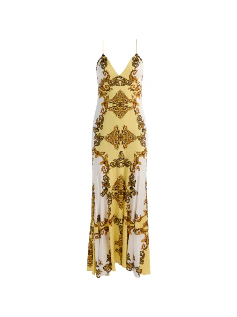 alice + olivia Milta baroque-print maxi dress Yellow CC604P32515