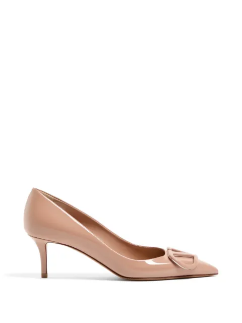Valentino Garavani VLogo Signature patent-leather pumps 60mm Neutrals WS0EN0DUW