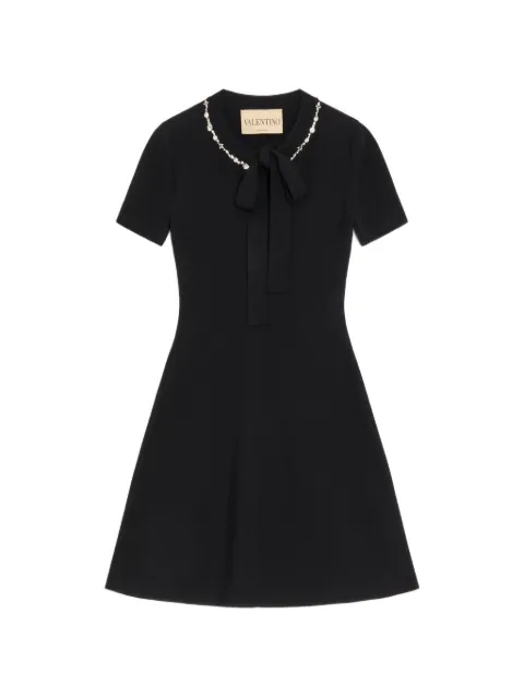 Valentino Garavani embroidered knit dress Black BKD15YAC5
