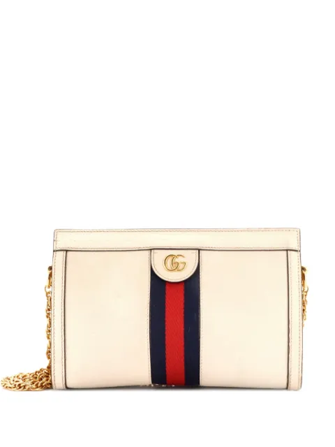 Gucci Pre-Owned Ophidia Chain Shoulder Bag Leather Small crossbody bag Neutrals Y6AUGTAIOPRFKKFC