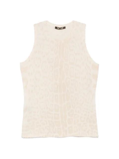 Roberto Cavalli Vintage 2000s leopard-print tank top Neutrals RC250AYU