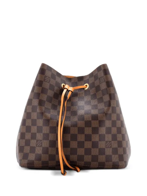 Louis Vuitton Pre-Owned NeoNoe Handbag Damier with Leather MM bucket bag Brown UJV85AAMCPB4BRYO