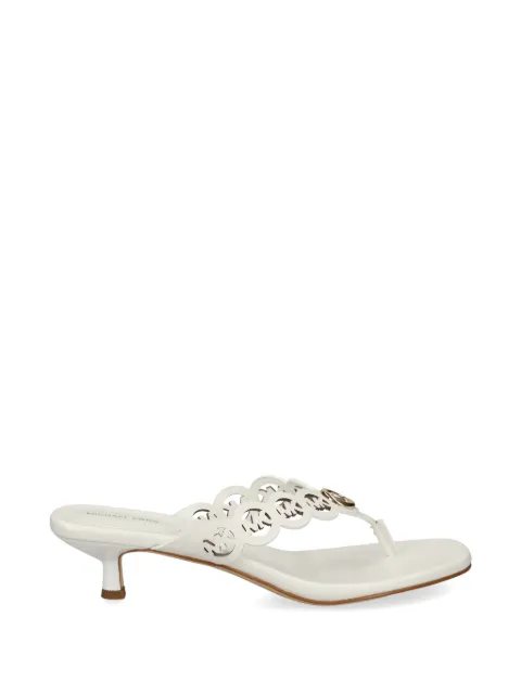 Michael Michael Kors logo-cutout kitten-heel sandals White 40S6JNMS1L