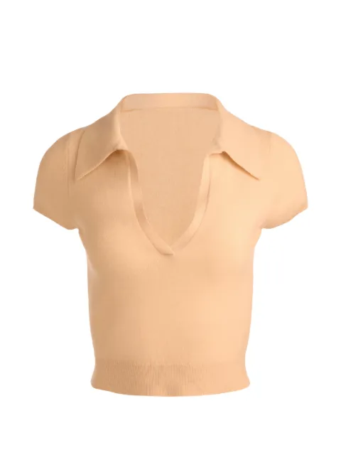 alice + olivia Andi polo-collar T-shirt Orange CC604529712