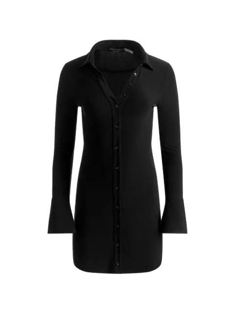 alice + olivia Freya shirt mini dress Black CL000V24502