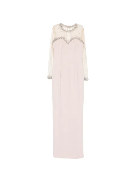 JEAN-LOUIS SABAJI crystal-embellished crepe dress Pink 600164