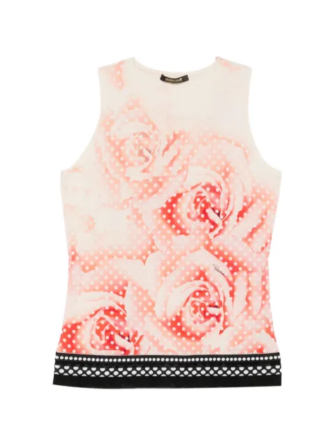 Roberto Cavalli Vintage 2000s floral-print tank top Pink RC250AYV