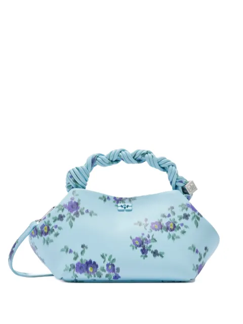 GANNI floral-print tote bag Blue B2100141