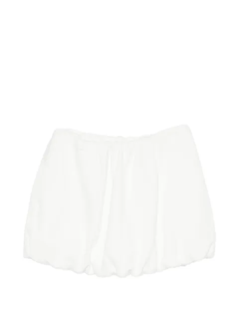 DUNST bubble-hem mini skirt White UDSK6B228WT