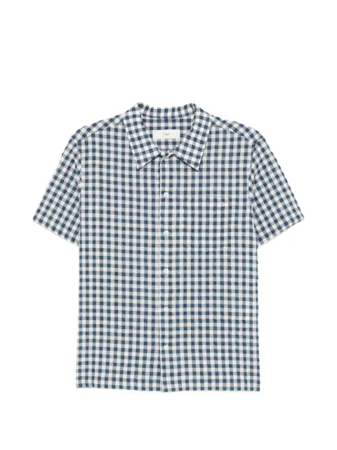 DUNST gingham-pattern pajamas shirt Blue UDSH6B133N2