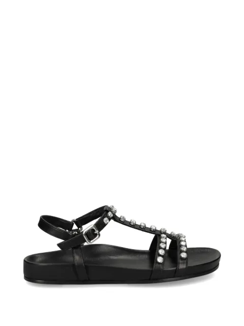 Kennel & Schmenger crystal-embellished leather sandals Black 111120