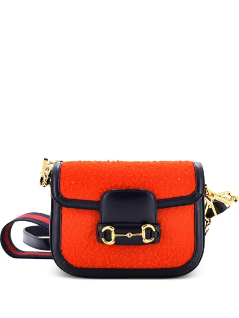 Gucci Pre-Owned Horsebit 1955 Shoulder Bag Wool Mini crossbody bag Blue MBVKYOR3G2OMC0QT