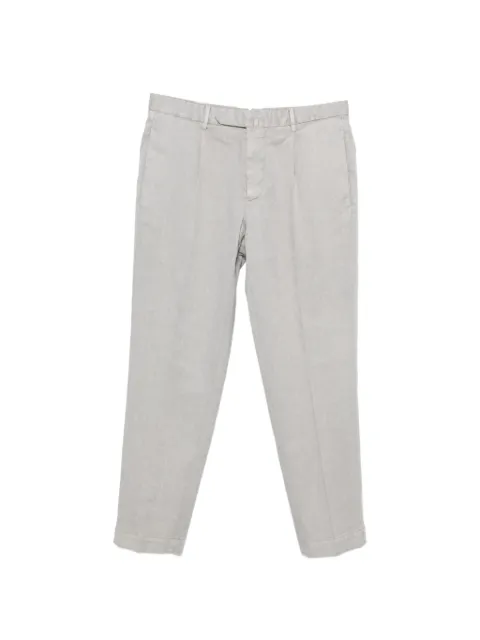 Dell'oglio pleated twill trousers Grey DSE183494