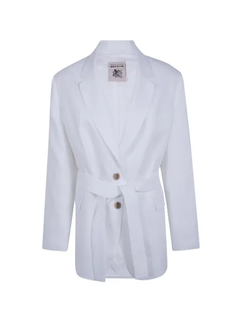 Semicouture belted blazer White S6SN27