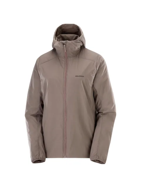 Salomon logo-print hooded jacket Grey LC2622300
